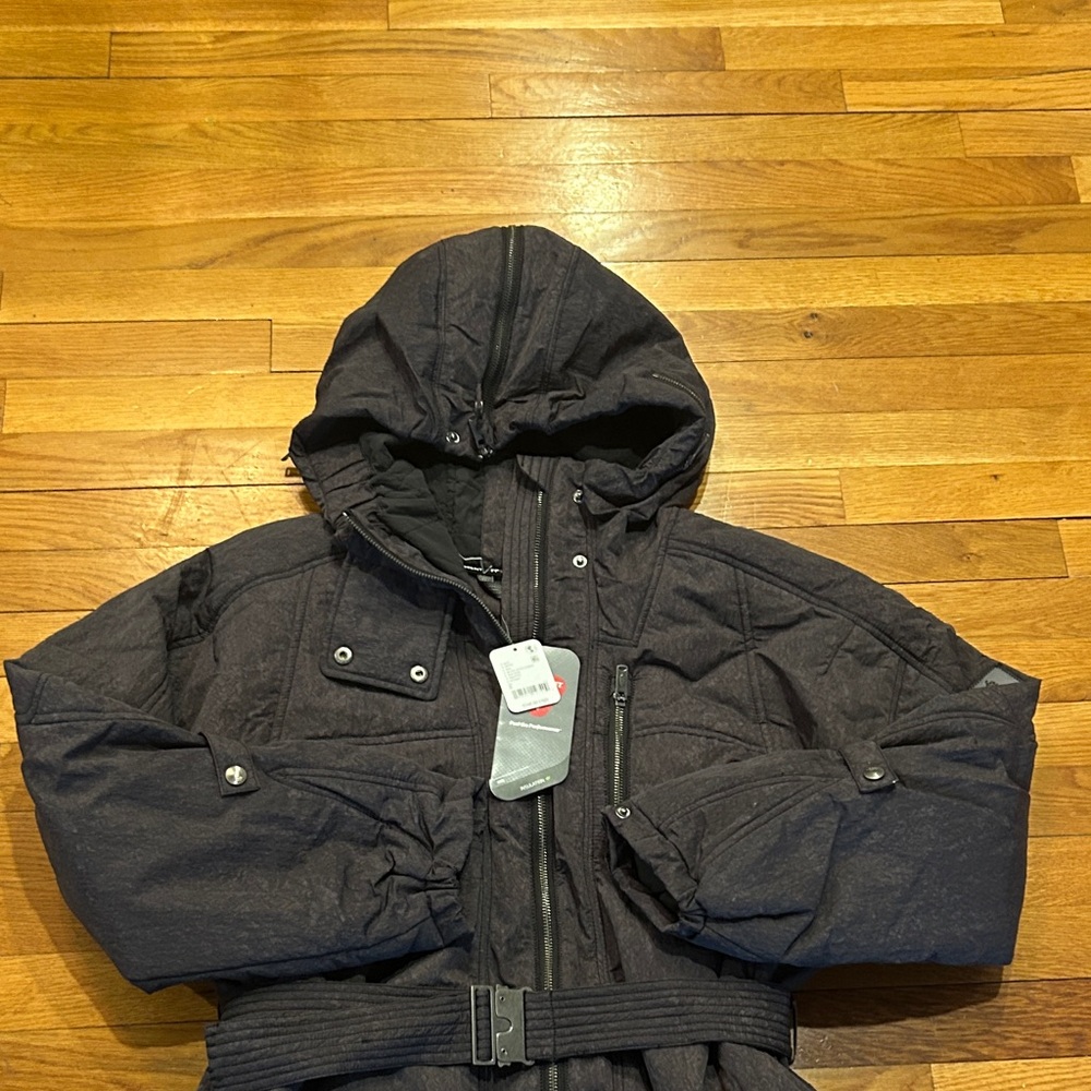 Free People Movement Tricked Out Trek Utility Puffer Jacket-Black Wash Combo Sm